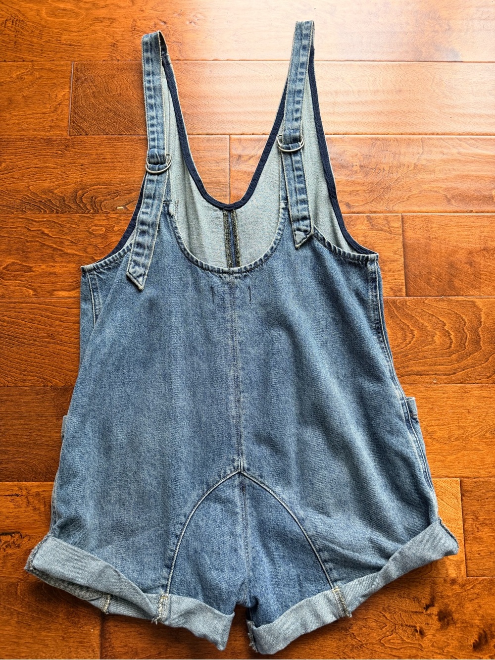 Free People Blue Denim Shortall Romper - Picture 5 of 5